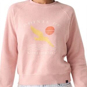 Faherty Beach Fleece Crew Sweatshirt. Peach Whip. XL. NWT